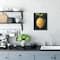 Stupell Industries Abstract Yellow Lemon on Vine Pop over Black Canvas Wall Art